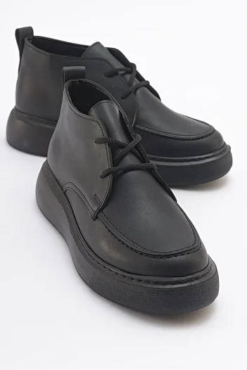 LuviShoes Γυναικείες μπότες VALVE Black Skin