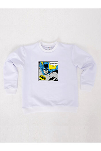 Batman printed cotton fabric children's sweatshirt