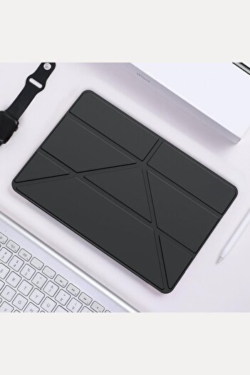 Fuchsia Mini 2021 (6.NESİL) Uyumlu Kalemlikli Standlı Katlanabilir Uyku Modu Özellikli Tablet Kılıfı