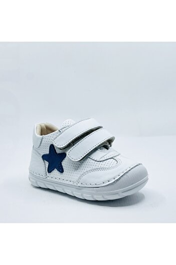 GOOFY Leather Orthopedic Sole Star Detailed Baby Boy First Step Shoes