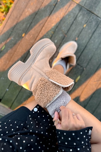 Shoebutik Μπότες Dublin Beige Suede
