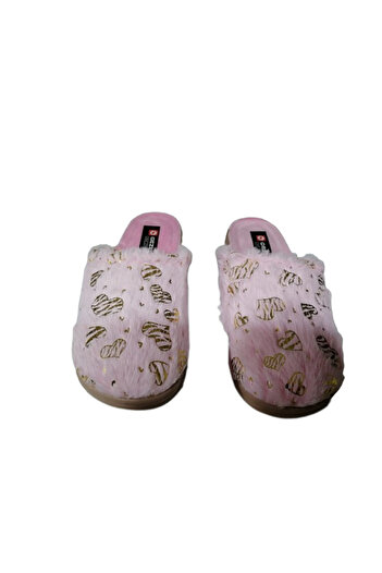 GEZER Women's Powder Pink Plush Indoor Slippers