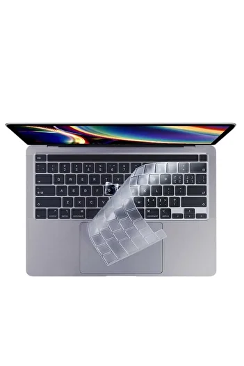 Fibaks Apple Macbook Air 2020 13 Inc M1 M2 A2337 / A2179 Compatible Transparent Liquid And Dust Protector Turkish Q Keyboard