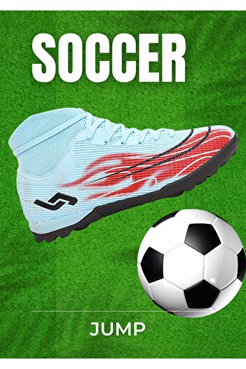 Jump 1768-29677 Çoraplı Halı Saha Futbol Ayakkabısı MAVİ