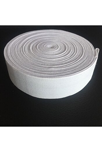 mrtbilisim 2 Cm White Enli Flat Rubber 10 Meters Waist Leg Skirt Rubber Baby Rubber Flat Rubber Quality