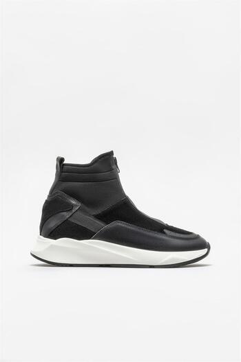 Elle Shoes Siyah Deri Erkek Spor Bot
