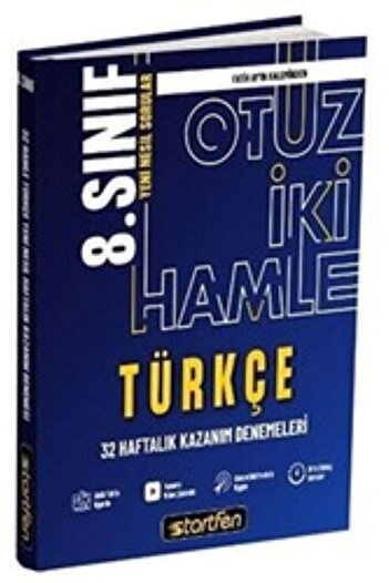 Startfen Yayınları 8. Sınıf T.C. İnkılap+Matematik+Türkçe + Fen 40 Hamle Haftalık Kazanım Denemeleri