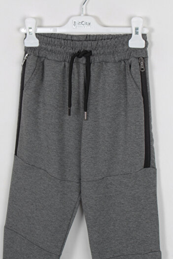 incity Boy's Smoked Elastic Waist Sweatpants