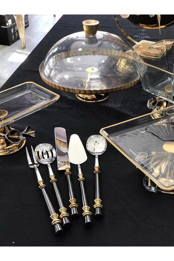 Santara AVANGARDE GOLD PROMOTION SET WITH DOUBLE TRASH FLOWERS, 4 PROMOTIONS AND 5 SERVICE SETS