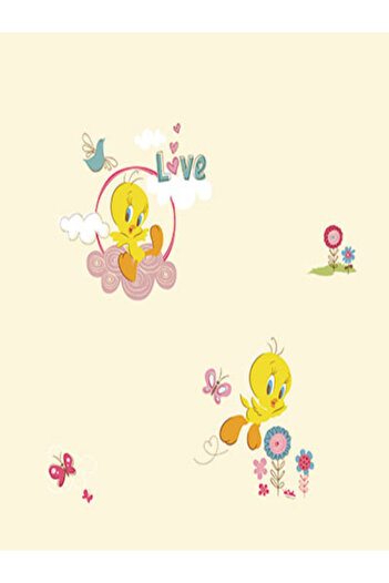 Adawall 8931 Looney Tunes Tweety Sevgi Temalı Desenli Duvar Kağıdı 10,6m2