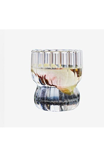 Hayveys Bombe Striped Model Modern Design Glass Cup Drink Coffee Presentation Cup 280 ML