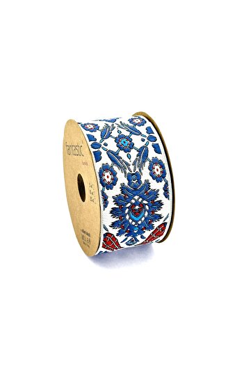 FANTASTIC KURDELE PANGĂ ȚESĂTĂ CU MODEL CINZA (50 mm LĂȚime - 10 m LUNGIME)