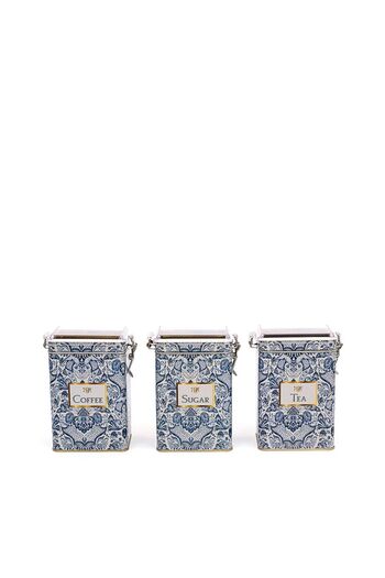 EVLE Erb21t0 Rectangular Lockable Storage Container 75x100x150 Set of 3, Azulejos Tcs