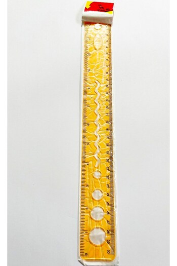 Modellino 30cm Flexy Flexible Lens Ruler - With Circle and Shape Template, Double Sided - Color Selection 1 Piece