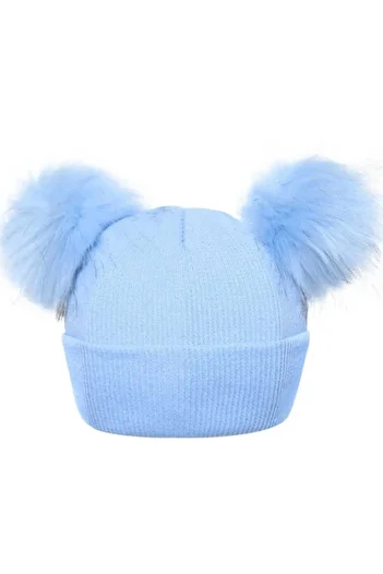 ÇEÇEN HOME Drăguț Iarnă Bebeluș Copii Tricotaj Dublu Pompon Beanie