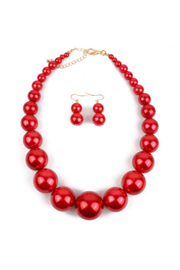 İPAR AKSESUAR PEARL NECKLACE AND EARRINGS SET