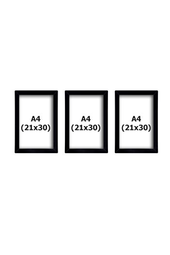 ropİİ 3 Pcs 21X30 Frame Black - 3 Pcs Photo Frame - A4 Frame