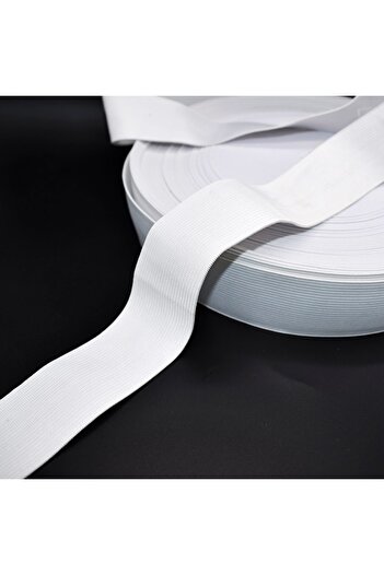 mrtbilisim 1.5 Cm White Enli Flat Rubber 10 Meters Waist Leg Skirt Rubber Baby Rubber Quality Rubber 10 Meters