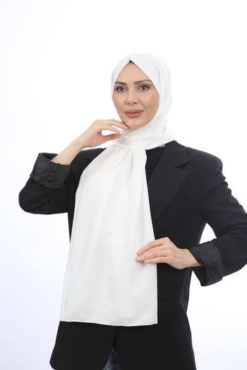 Trablus Hijab Γυναικείο Cotton Crash Jazz Shall Off White