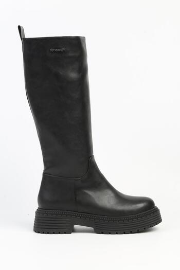 Pierre Cardin ® | PC-52443-3076 Чорний шкіряний - Жіночі чоботи