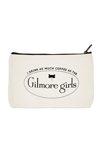 designedfy Έντυπη υφασμάτινη τσάντα μακιγιάζ Gilmore Girls, θήκη για στυλό, τσάντα χειρός