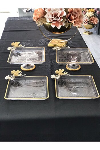 Santara AVANGARDE GOLD GORGEOUS PRESENTATION SET WITH DOUBLE BUTTERFLY 4 PIECES