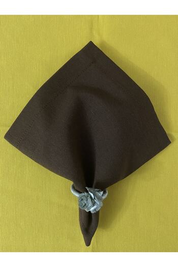 Zeren Home Carefree Fabric Serving Napkin Set of 6 Brown