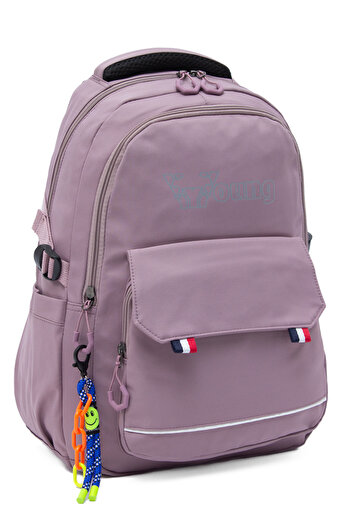 KAFF Αδιάβροχο σακίδιο πλάτης Young 51585 Purple Purple Unisex με πολλές τσέπες και αξεσουάρ για μπρελόκ