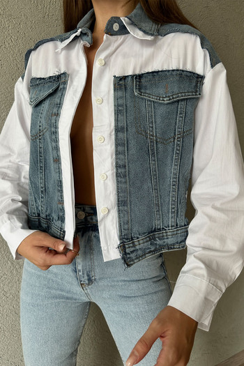 Seda Yalçın Atelier Poplin Garnished Denim Jacket