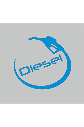 YAMANB Autocolant pentru rezervor de combustibil diesel 13cm*12cm ALBASTRU DESCHIS