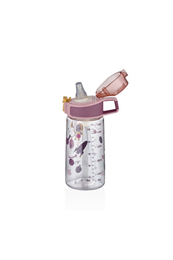 Vagonlife TKK 500ml Leakproof Tritan Water Bottle with Silicone Straw and Lockable Lid Patterned
