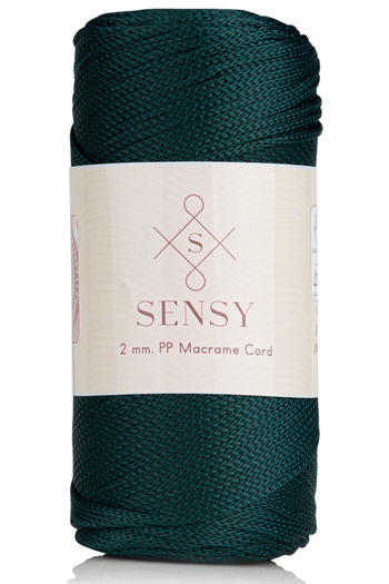 SENSY 2 mm - 200 gr frânghie din poliester macrame verde 230 m frânghie din poliester macrame frânghie de încărcare și ață pentru sac