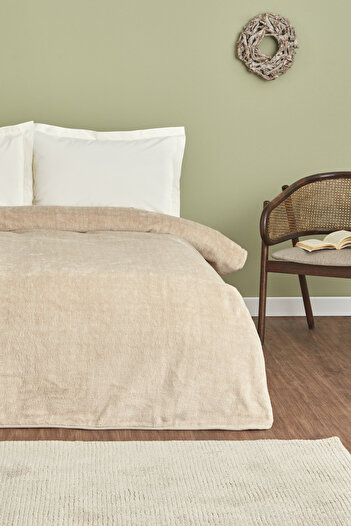 Karaca Home Julia Embos Blanket 200x240 cm Beige