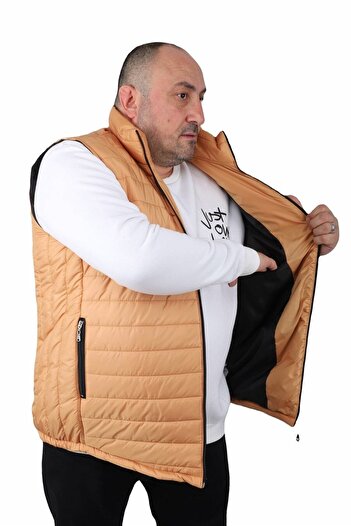 MocGrande Jessica Water Repellent Large Size Vest - 22810 Mustard