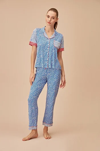 SUWEN Set pijama masculin Jasmine