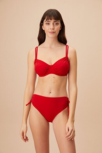 SUWEN Underwire Bellows Lace Bikini Top