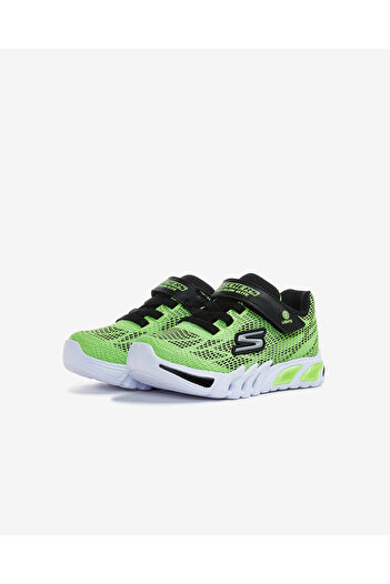 SKECHERS FLEX - GLOW ELİTE - VORLO Küçük Erkek Çocuk Yeşil Işıklı Spor Ayakkabı 400137N LMBK