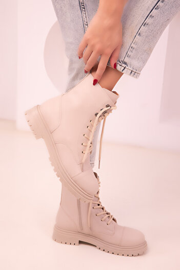 SOHO Beige Women's Boots & Booties 18399