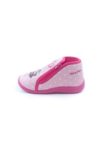 Flyingsteps Flying Steps Girl's Pink Polka Dot Orthopedic Daily Nursery Home Shoes Slippers