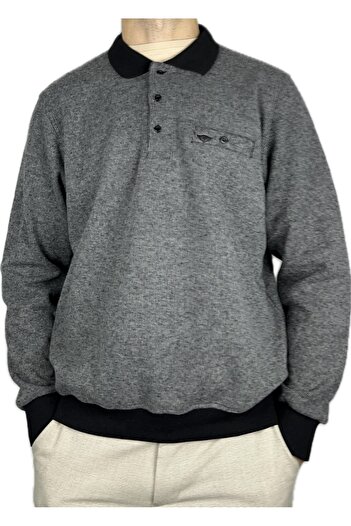 APT PRESTIGE Men's Black Winter Pocketed Thick Long Sleeve Thessaloniki Sweater