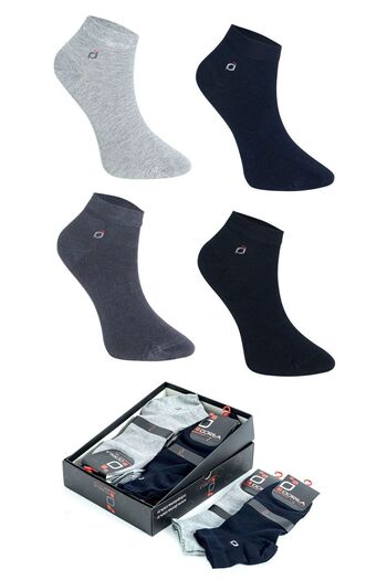 DOREA 12 Pieces Men's Bamboo Booties Navy Blue