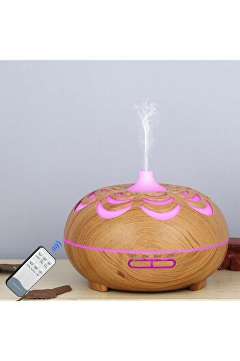 H2O Humidifier Difüzörü Buhar Ultrasonik Hava Nemlendirici Aromatik Oda Kokusu 7 Renk Led Işıklı 300 ml Soğuk