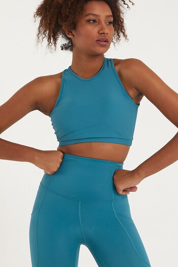 GRAB Turquoise Halter Neck Sports Bra