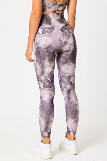 GRAB Marble Tie-Dye Pattern Sports Leggings