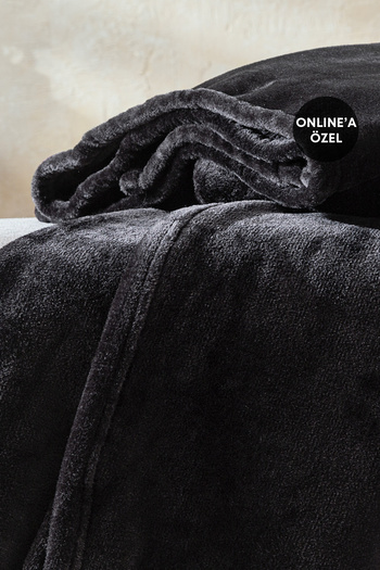 Yataş Olenna Wellsoft 140X190 Anthracite Tv Blanket