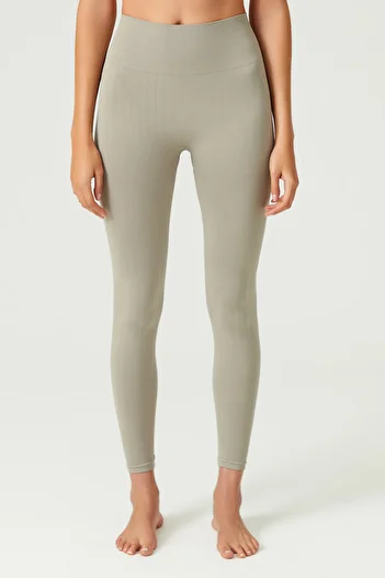 Los Ojos x Melodi Soft Khaki High Waist Seamless Tights High Waist