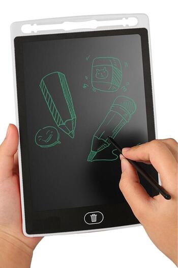 Canderel Dijital Kalemli Çizim Yazı Tahtası Not Yazma Eğitim Tableti Writing Tablet 8,5 Inç Beyaz
