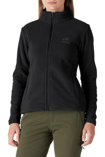 GENIUS STORE GENIUS Women's Full Zip Thick Outdoor Fleece Jacket COLORFUL-FULL
