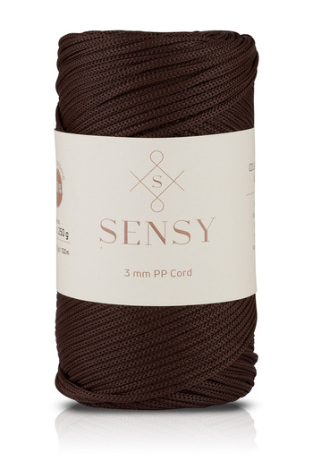 SENSY 3 Mm - 250 gr Polyester Macrame Thread Brown 120 M Polyester Macrame Thread Suppla Rope And Bag Thread