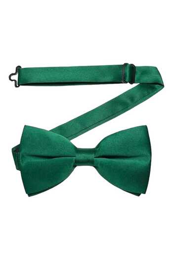 Trenderrs Men's Solid Color Satin Bow Tie